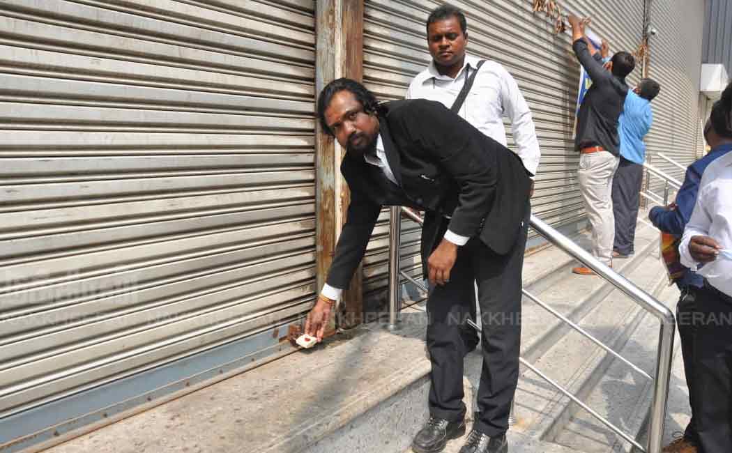 Confiscated and sealed Saravana Stores