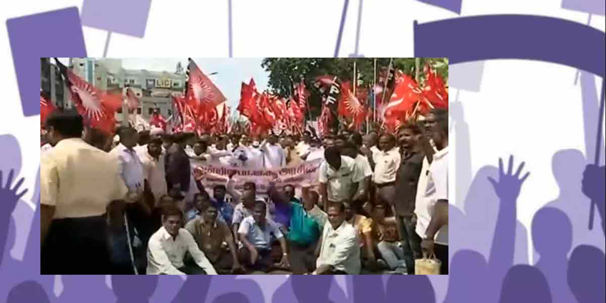 The struggle of the trade unions In annasalai