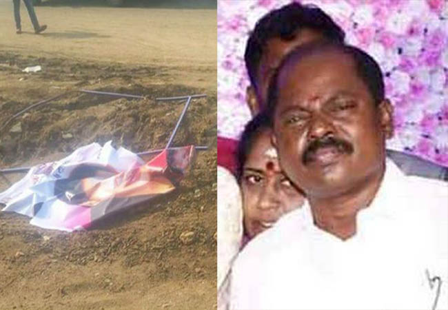 chennai flex issue subashree incident jayagopal police search in trichy