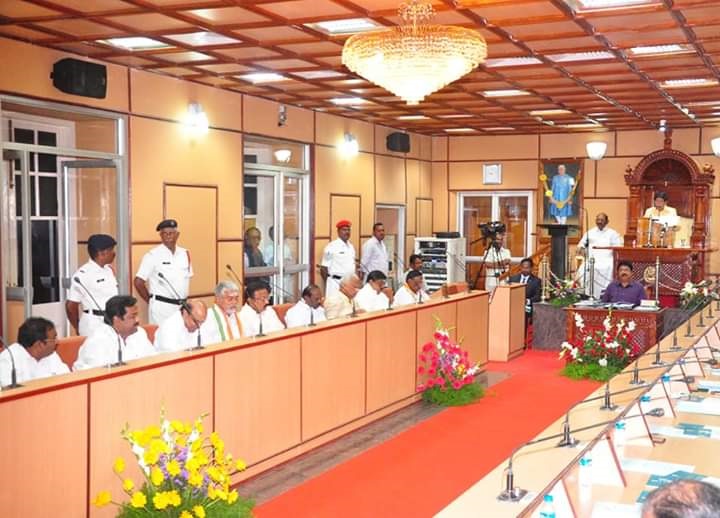 puducherry union budget 2019-20 session start yesterday governor kiranbedi speech