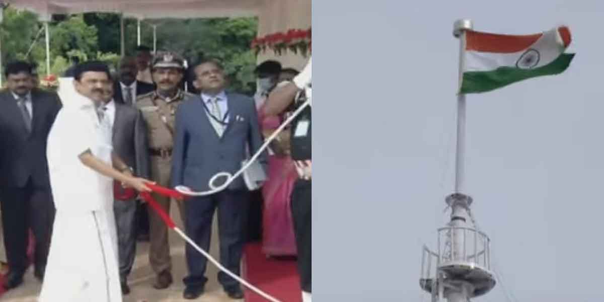 The Chief Minister hoisted the flag on the fort!