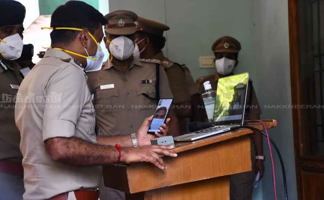 Commissioner of Police inquires about health of policemen through WhatsApp video call