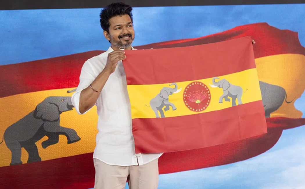 Vijay T.V.K. Flag will fly for the next 5 years at the venue of maanaadu