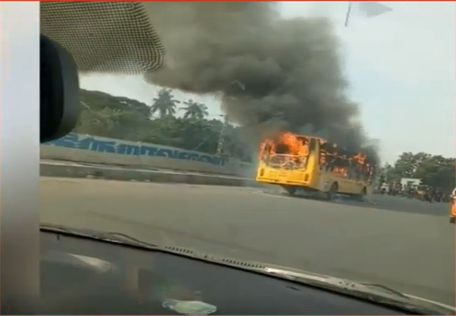 chennai college bus incident students safe