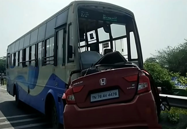 madurai district bus and car incident police investigation