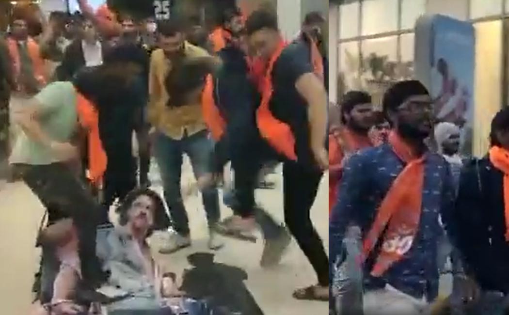 Gujarat Bajrang Dal protests against Pathaan movie in Ahmedabad mall