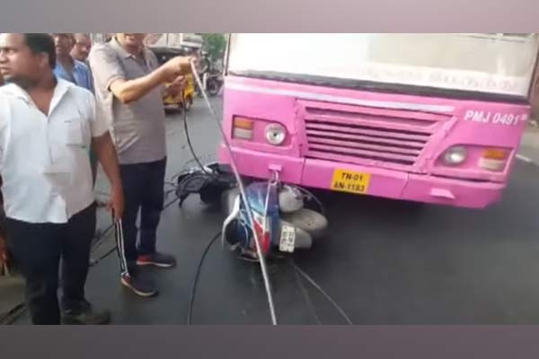 cable wire entanglement accident; Accident happened to the driver