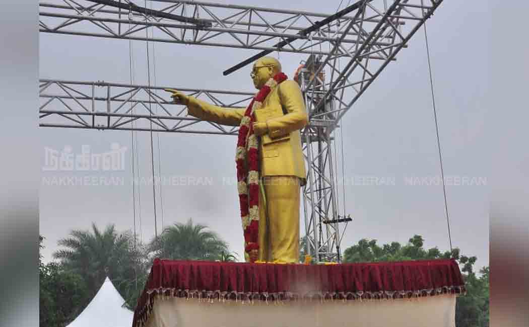 CM unveils Ambedkar statue in Chennai