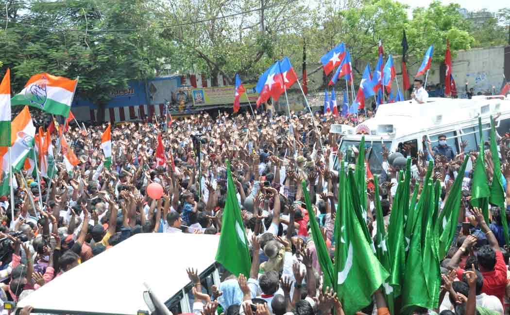 DMK MKStalin election campaign for madhavaram and rk nagar candidates