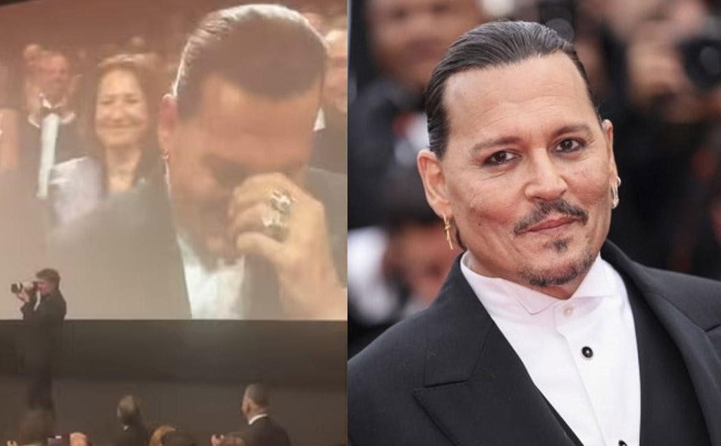 Johnny Depp cries in cannes film festival 2023