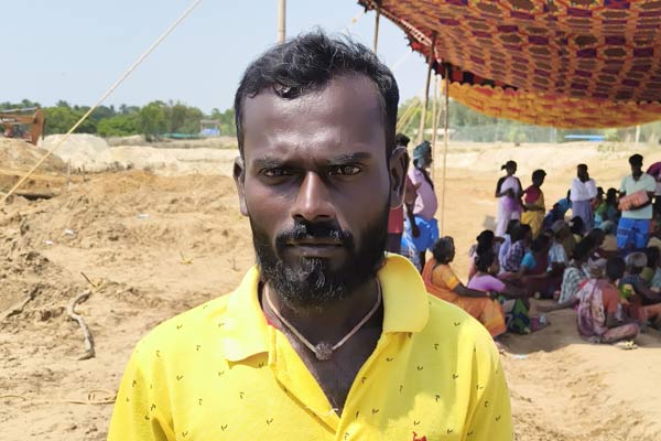 Public alleges that Panchami is grabbing land and running a sand quarry