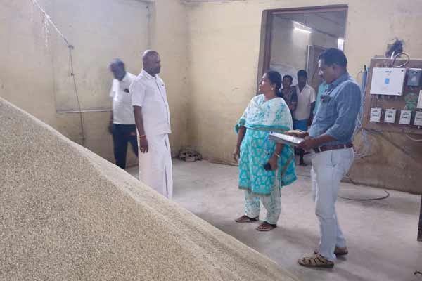 Sp conducts surprise inspection of rice mills to prevent smuggling in Trichy