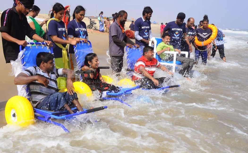 Special arrangements made at Marina Beach for the differently abled