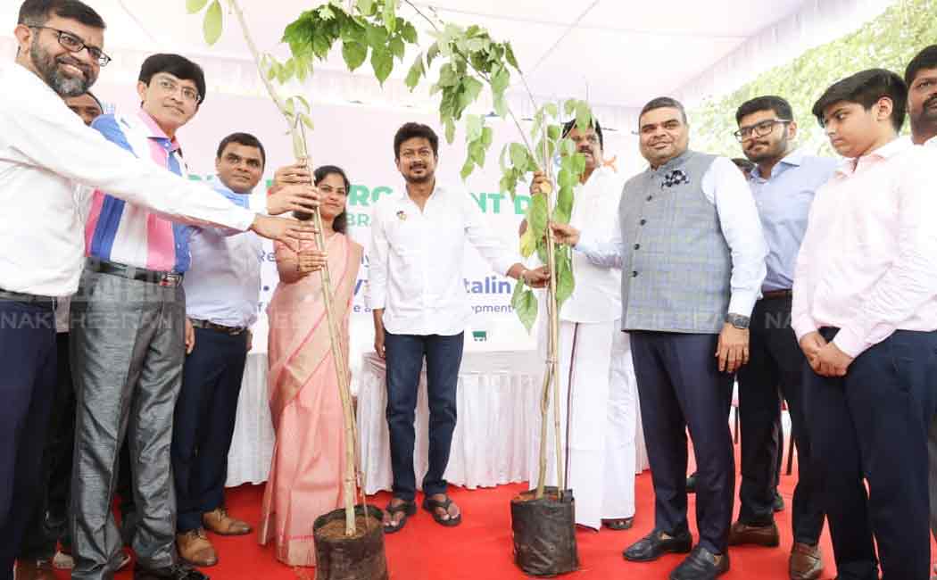 world environment day plant sapling function participated minister udhayanidhi stalin
