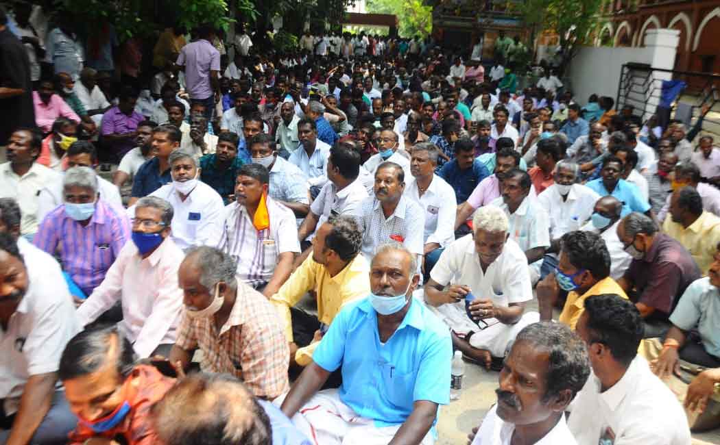 opposition on behalf of CITU ... (Pictures)