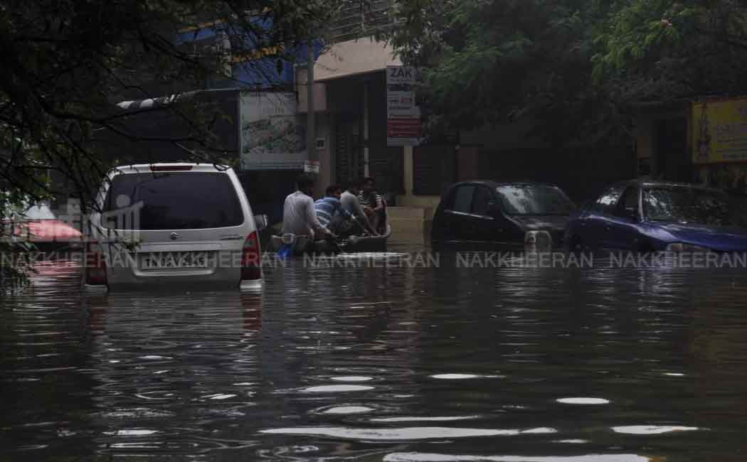 Increased rain water ... Public traveling by boat
