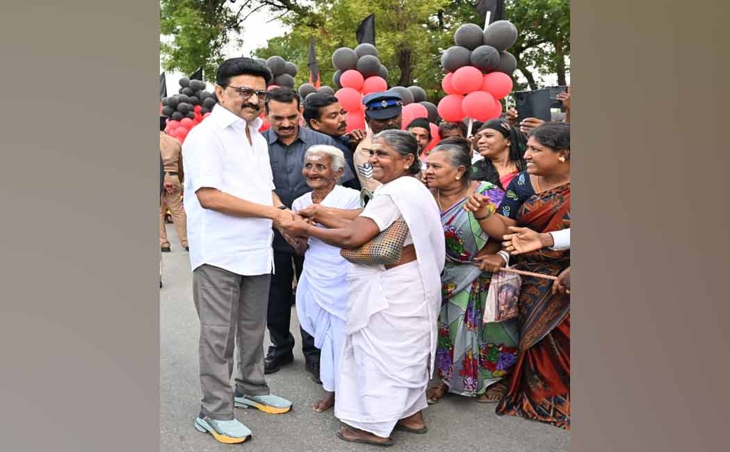 CM MK Stalin gets a rousing welcome
