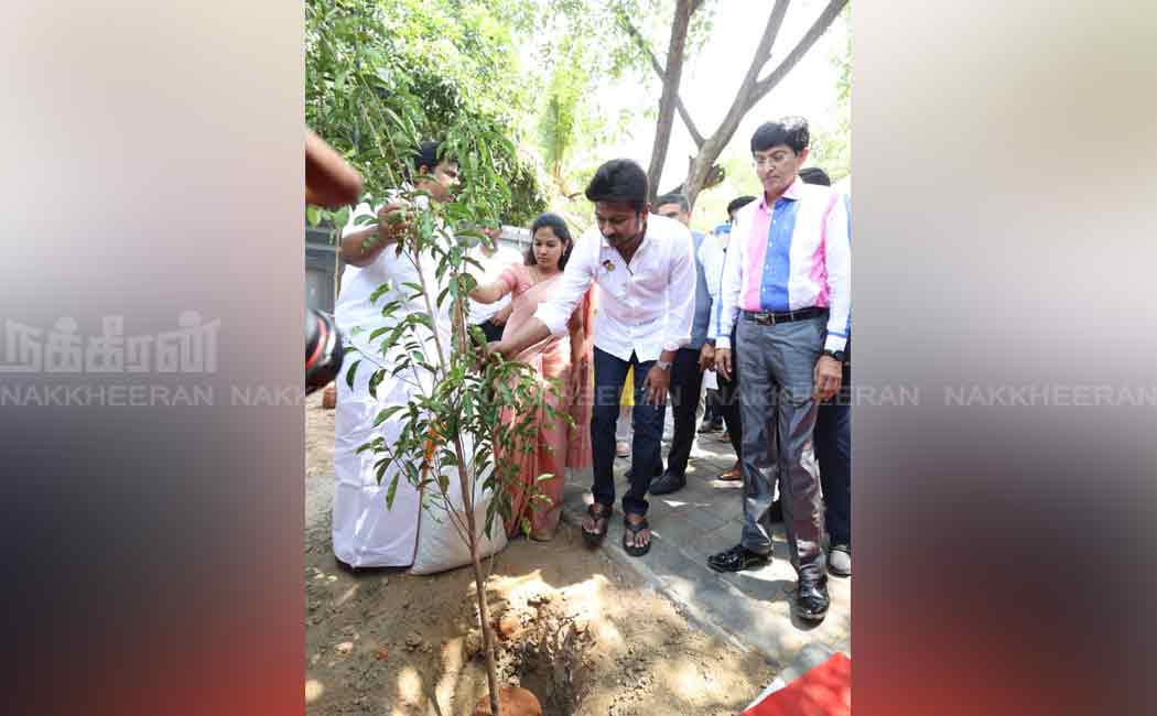 world environment day plant sapling function participated minister udhayanidhi stalin