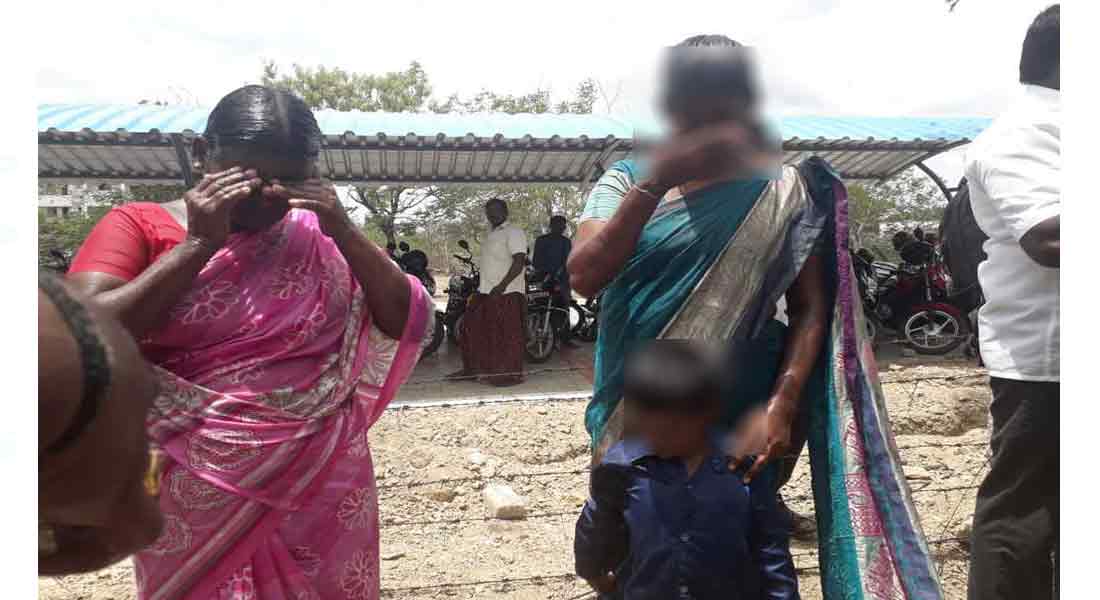 women try to fires with family in Tuticorin Collector office
