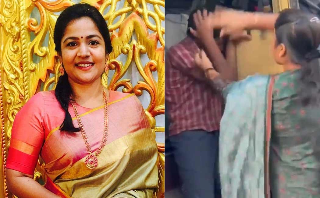Actress ranjana arrested for beating students travelling on stairs