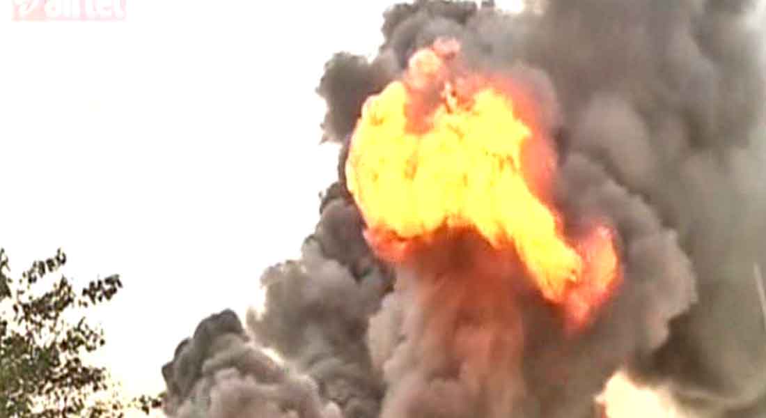 FIRE ACCIDENT IN MATHAVARAM CHENNAI