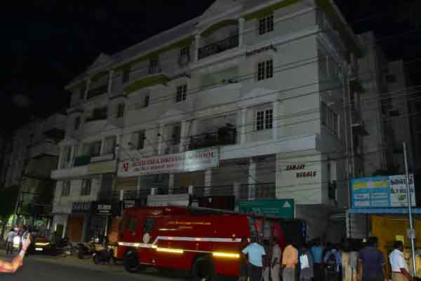 trichy cantonment multi floor fire incident elder couple rescue fire department
