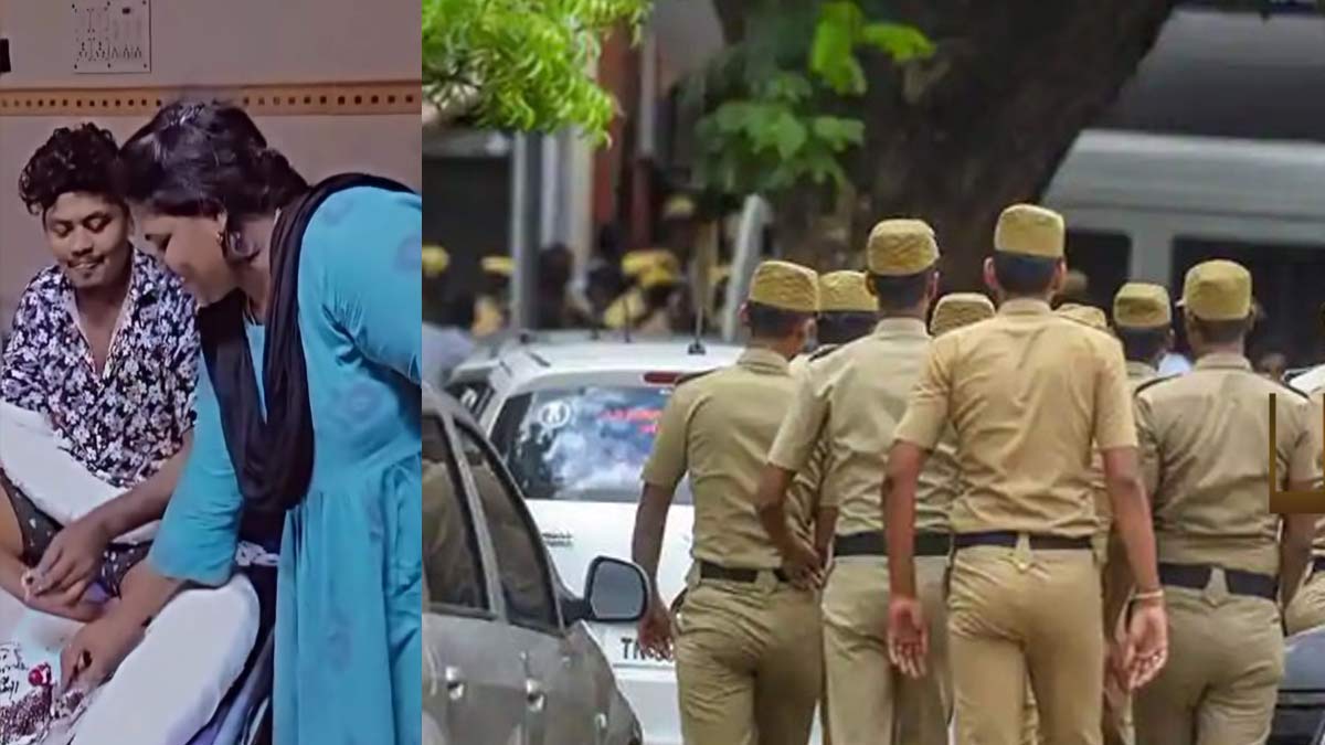 Birthday celebration of rowdy who was in police custody by cutting cake- 3 policemen suspended