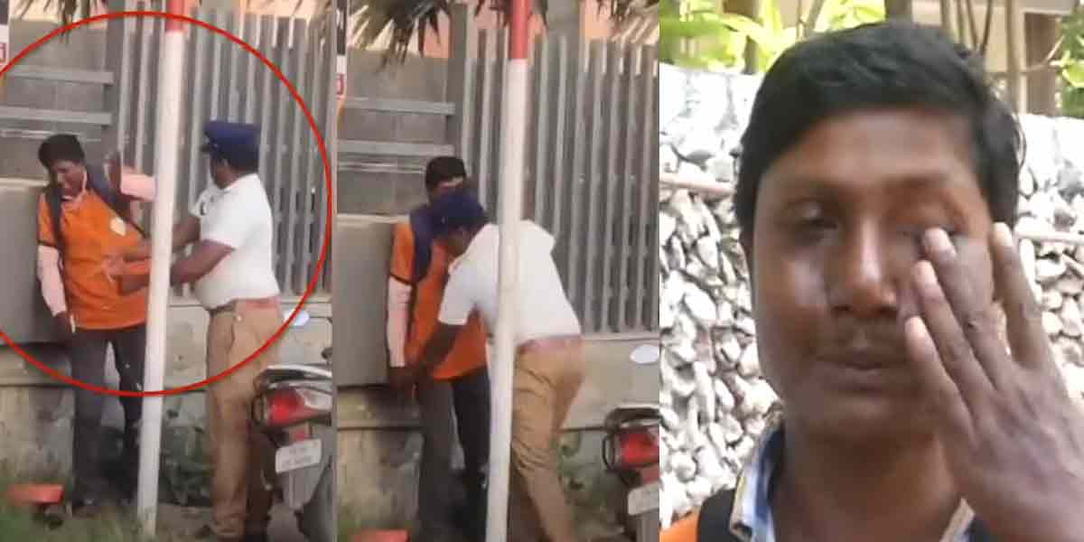 Tearful interview of the swiggy youth who was attacked by the police!