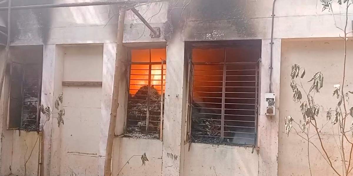 A fire broke out in a warehouse that had been closed for 5 years