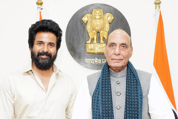 sivakarthikeyan meets central minister rajnath singh