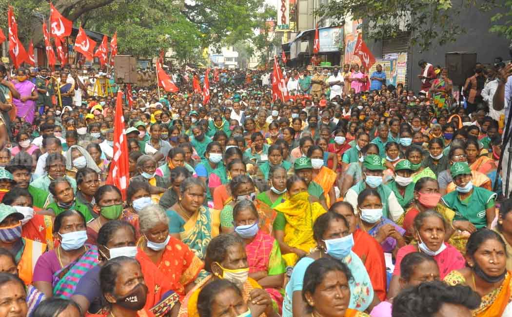 workers involved in the demonstration