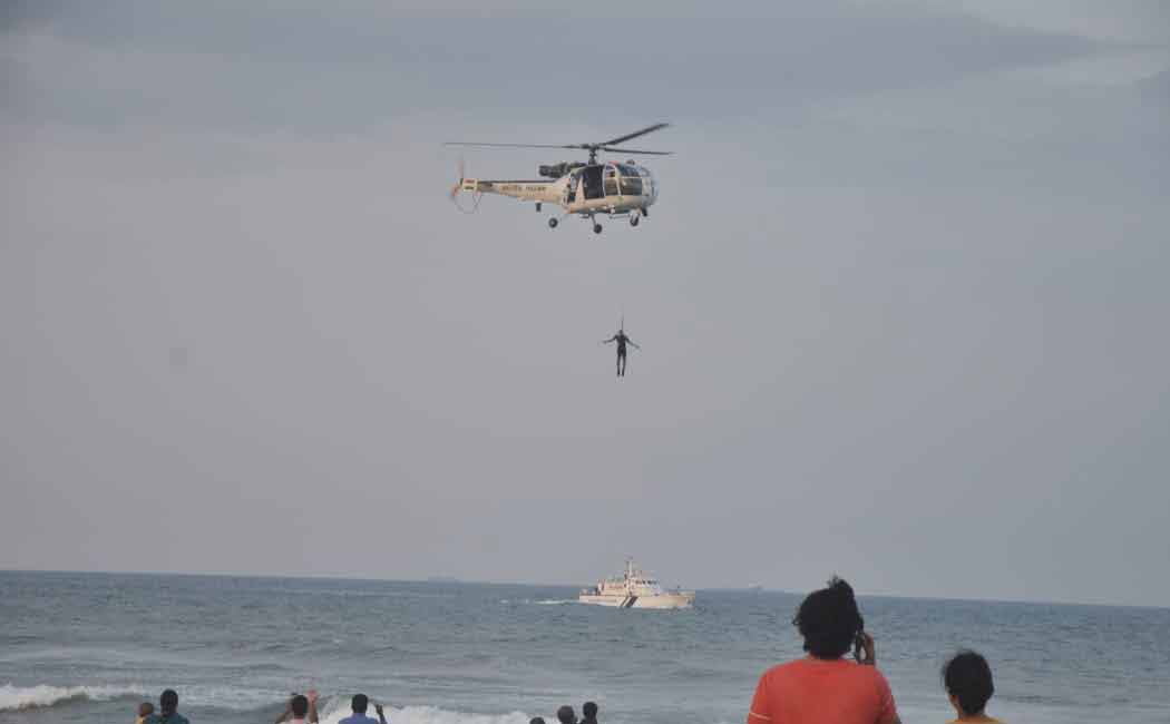 Rehearsal of rescue work to quickly rescue those missing at sea