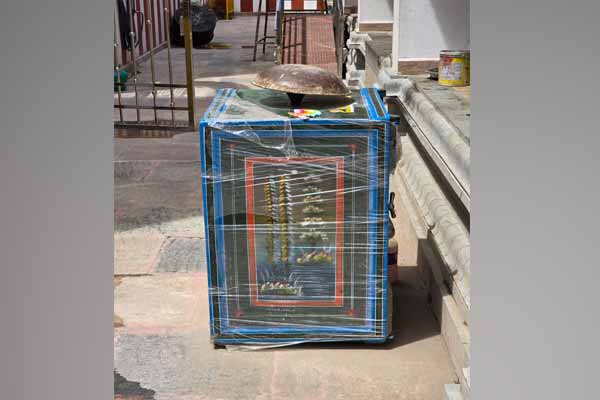 A bill of lading; Devotees suffer because they are unable to pay tribute