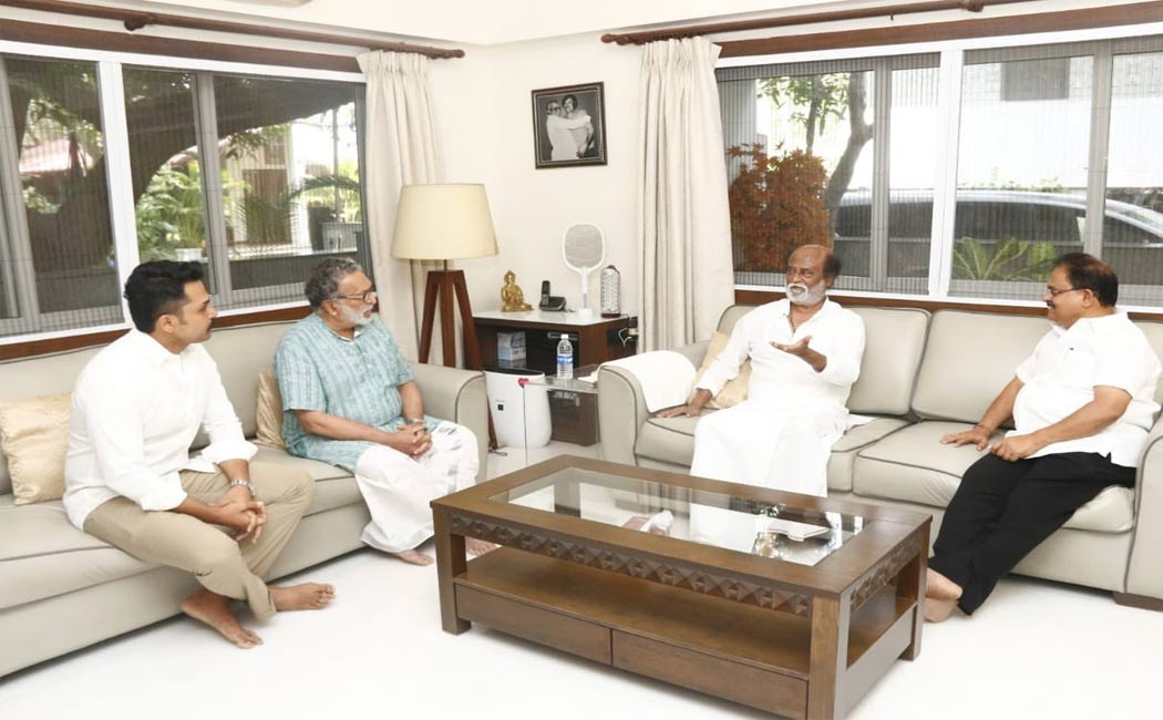 south indian artists association trustee met rajinikanth