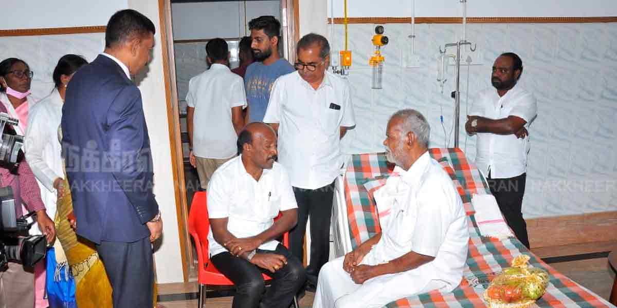 Minister M. Subramanian personally inquired about Nallukannu's well-being (Photos)