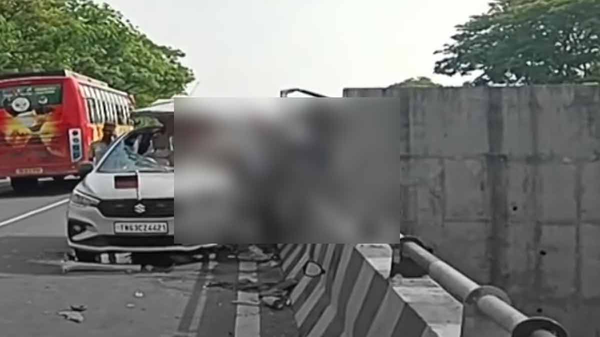 Car carrying DMK executive's family crashes - 10 people seriously injured