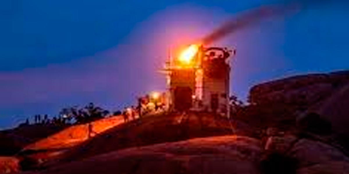 Hindu People's Party members who tried to light the lamp in violation of the ban were arrested