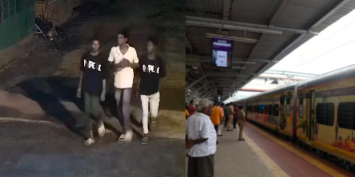 Woman robbed of thali chain in train; Two arrested