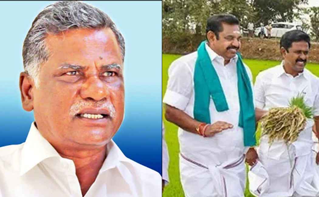 edappadi lying by wearing green towel on shoulder as farmer