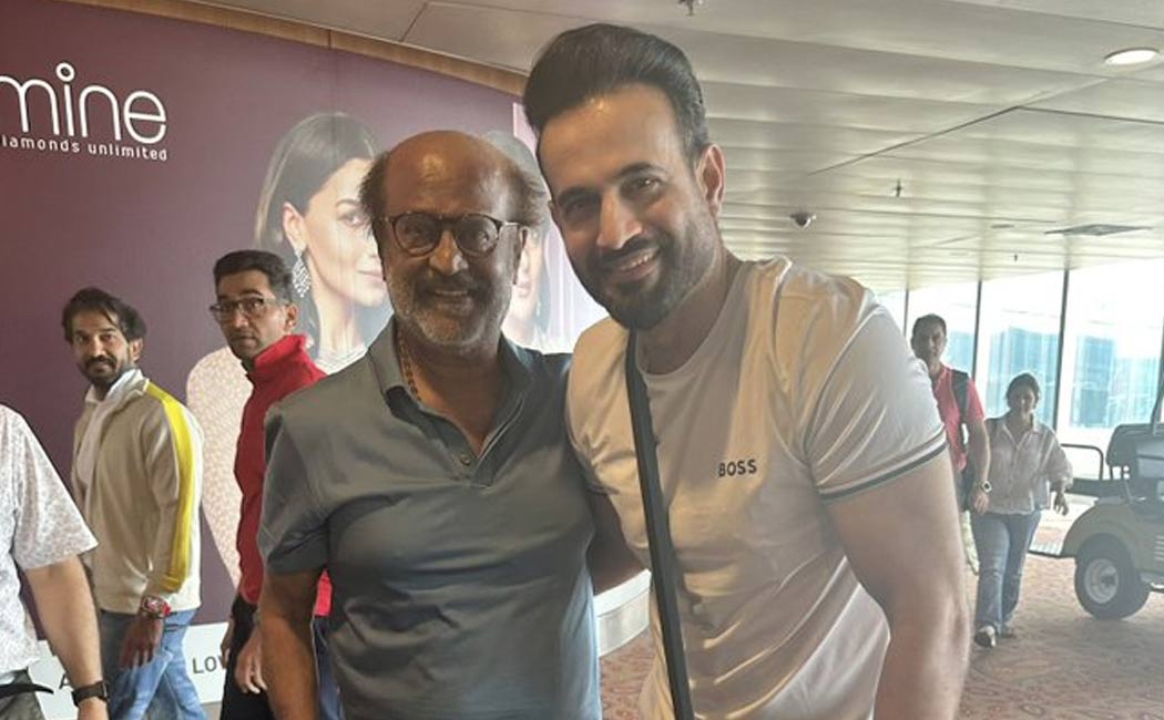 irfan pathan meets rajinikanth