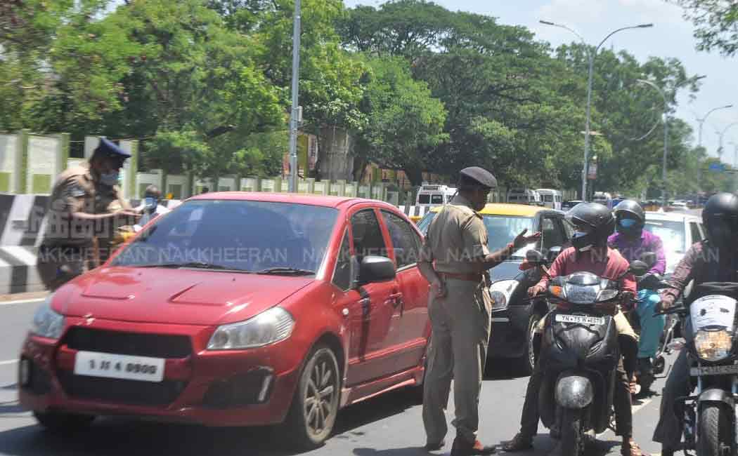 Vehicle check on Poonamallee highway