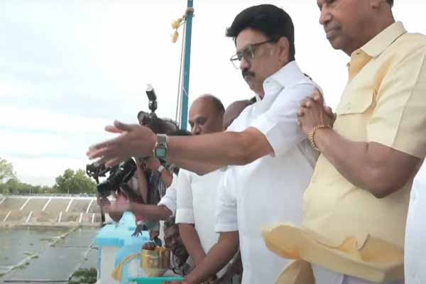 CM MK Stalin participates Opening of water from Kallanai for irrigation