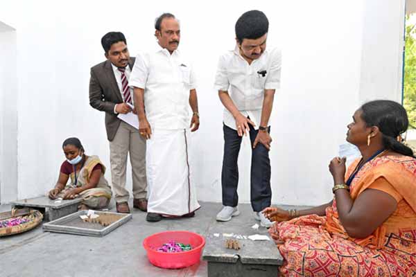 virudhunagar factory cm MK Stalin inspection