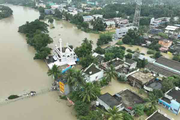 Relief for flood damage Kattumannarkoil area