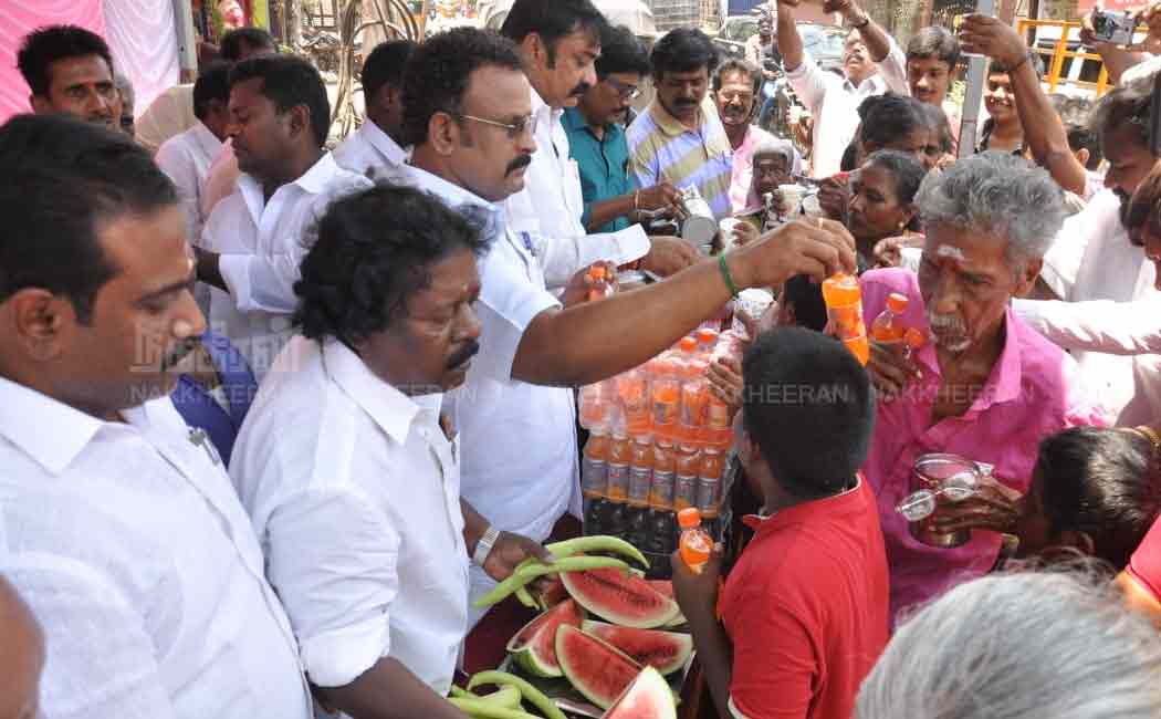 ADMK DS provided Watermelon and Kirni in Perambur constituency!