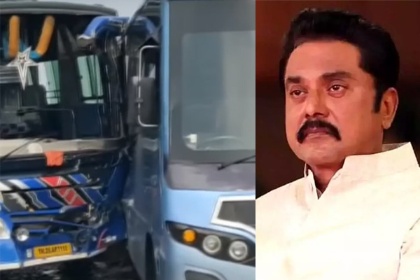 sarathkumar caravan accident