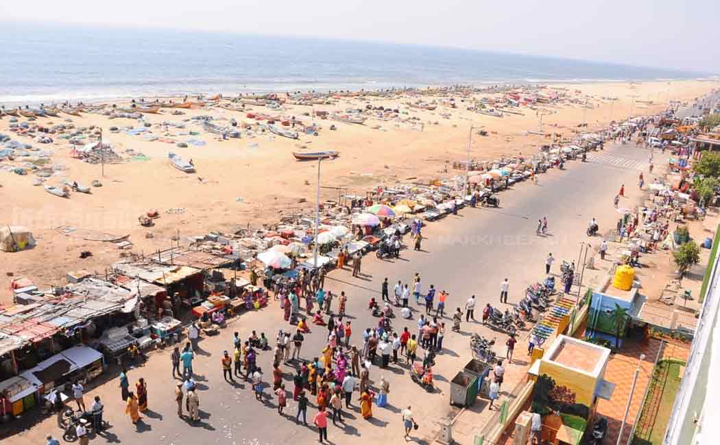 fishermen against removal encroachments chennai marina beach nearest