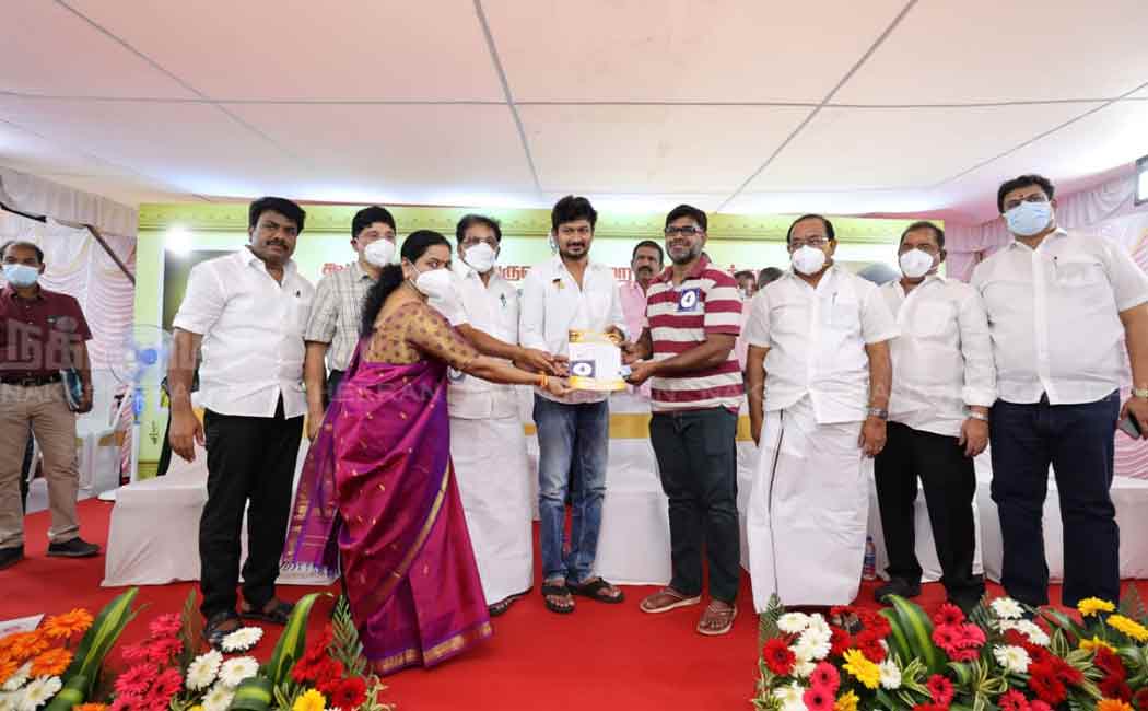 MLA Udayanithi Stalin who provided welfare assistance to the people