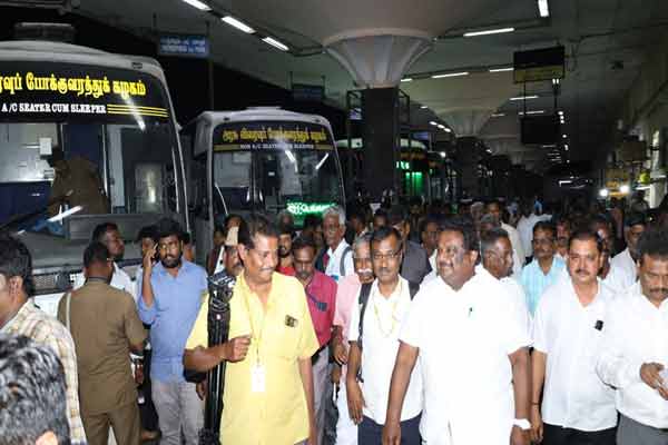 Operation of special buses on the occasion of Pongal festival; Minister personally inspect