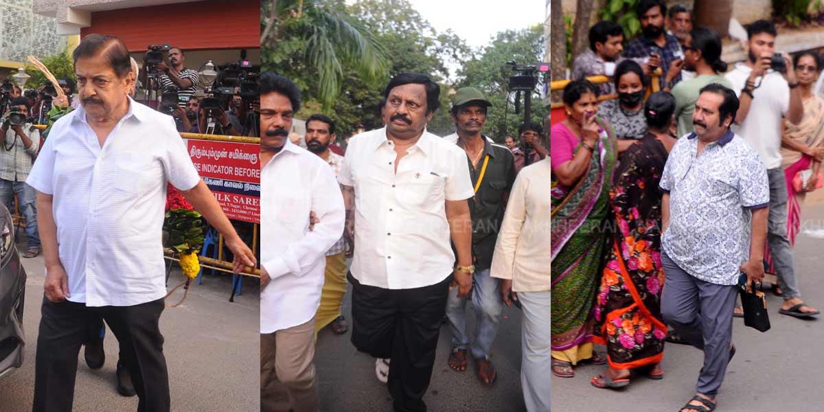 Celebrities Pay Tribute to Bhavadharini's Body (Photos)